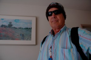 Heading out for a walk and the 99 steps; as you can see, out apartment comes with an original Matisse watercolor.