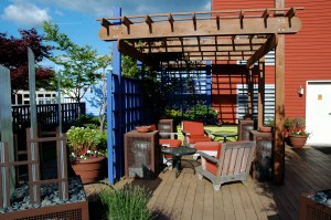 John hasn't the energy to get out and walk but the rooftop garden at the PGH offers some relief.