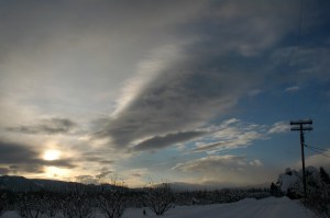 Sunrise after a blizzard