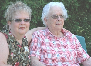 My sister Mary along with our Mom on her 90th birthday in 2005.