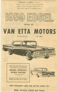 Ad for Van Etta Motors