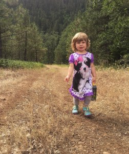 Savannah, my granddaughter, marching confidently into the future.